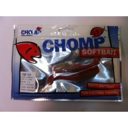 CHOMP EDGE SOFTBAIT, PINK/WHITE, 4" (100mm), 9.1 GRAMS, 2P/BAG TRIAL PACK, WITH SLOT